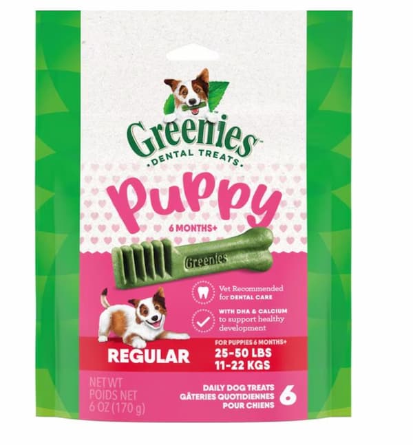 vet recommended puppy chew greenies